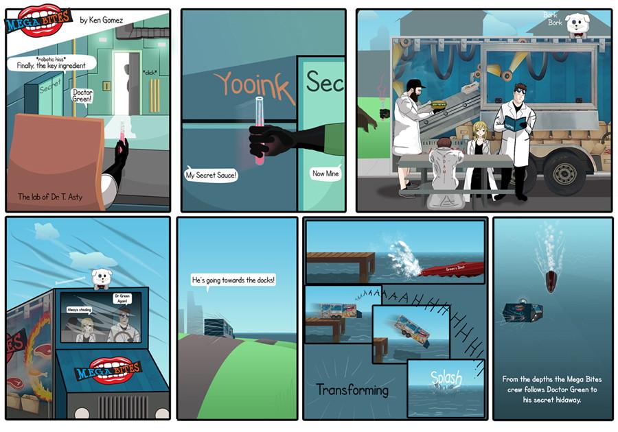 Kenneth Gomez Art Professional illustration and design MegeBites Comic One