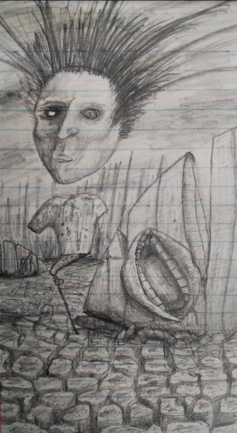 Kenneth Gomez Art Drawing Pencil Study of Character