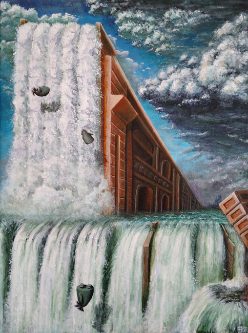 Kenneth Gomez art surrealist painting gallery acrylic landscape untitled